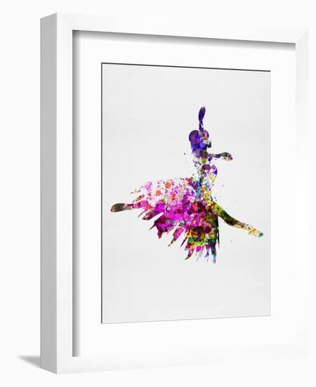 Ballerina on Stage Watercolor 4-Irina March-Framed Premium Giclee Print