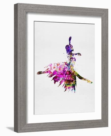 Ballerina on Stage Watercolor 4-Irina March-Framed Art Print