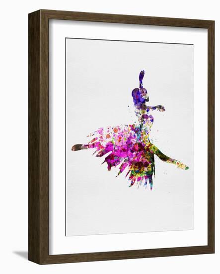 Ballerina on Stage Watercolor 4-Irina March-Framed Art Print