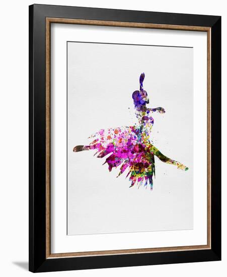 Ballerina on Stage Watercolor 4-Irina March-Framed Art Print