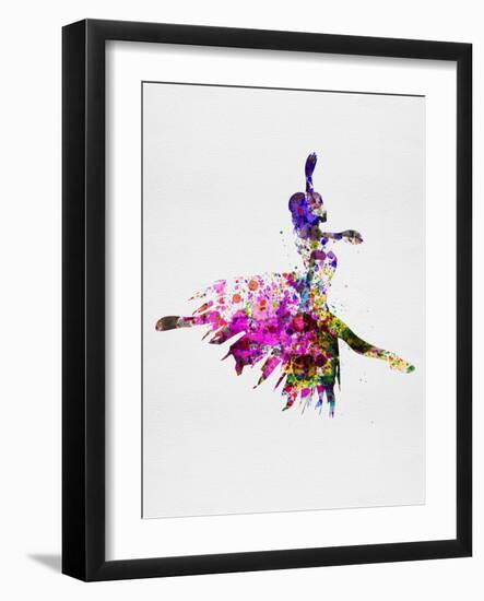 Ballerina on Stage Watercolor 4-Irina March-Framed Art Print