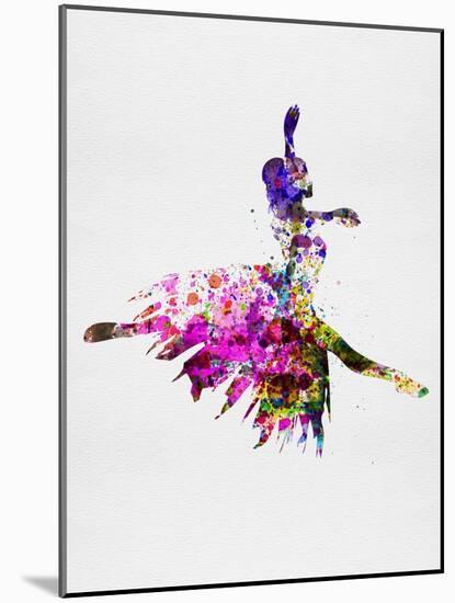 Ballerina on Stage Watercolor 4-Irina March-Mounted Art Print