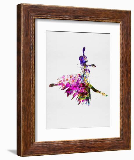 Ballerina on Stage Watercolor 4-Irina March-Framed Premium Giclee Print