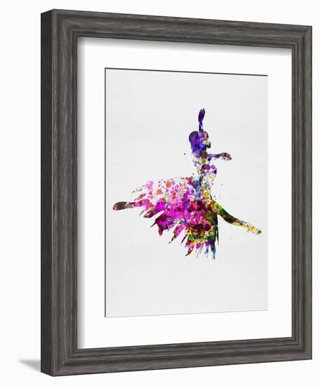 Ballerina on Stage Watercolor 4-Irina March-Framed Art Print