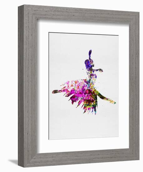 Ballerina on Stage Watercolor 4-Irina March-Framed Art Print