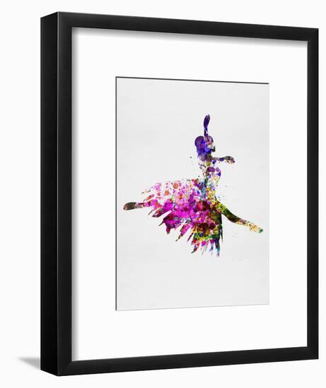 Ballerina on Stage Watercolor 4-Irina March-Framed Art Print