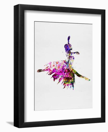 Ballerina on Stage Watercolor 4-Irina March-Framed Art Print