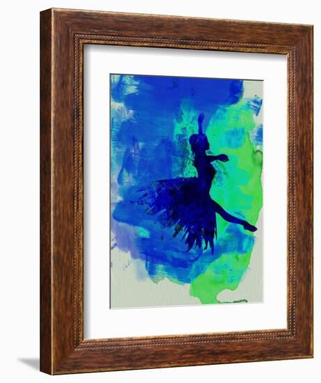 Ballerina on Stage Watercolor 5-Irina March-Framed Art Print