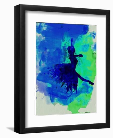 Ballerina on Stage Watercolor 5-Irina March-Framed Art Print