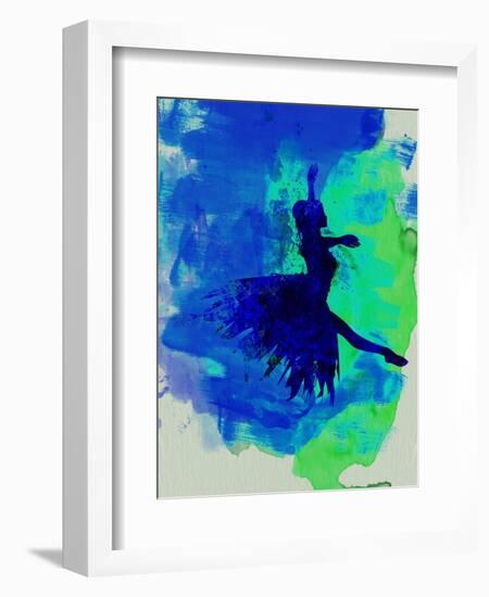 Ballerina on Stage Watercolor 5-Irina March-Framed Art Print