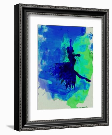 Ballerina on Stage Watercolor 5-Irina March-Framed Art Print