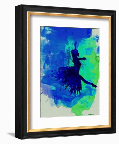 Ballerina on Stage Watercolor 5-Irina March-Framed Art Print