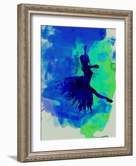 Ballerina on Stage Watercolor 5-Irina March-Framed Art Print