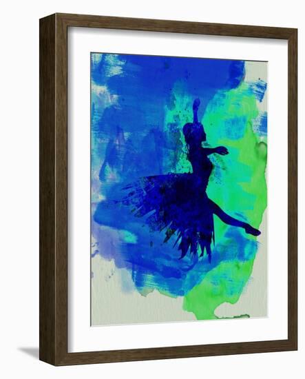 Ballerina on Stage Watercolor 5-Irina March-Framed Art Print