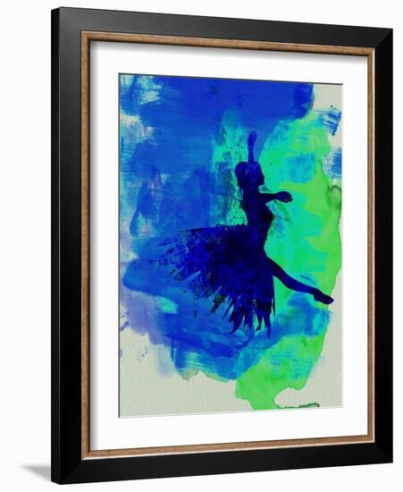 Ballerina on Stage Watercolor 5-Irina March-Framed Art Print