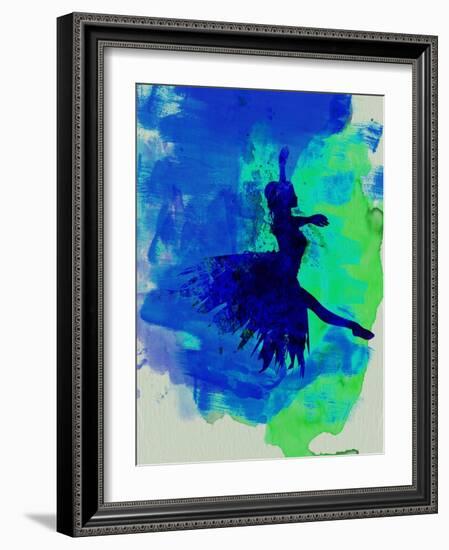 Ballerina on Stage Watercolor 5-Irina March-Framed Art Print