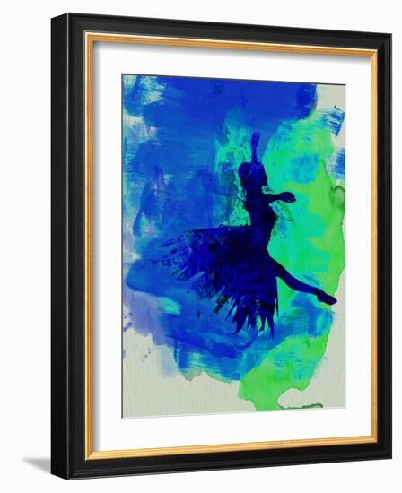 Ballerina on Stage Watercolor 5-Irina March-Framed Art Print