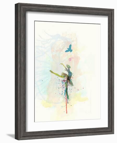 Ballerina on the Stage-NaxArt-Framed Art Print