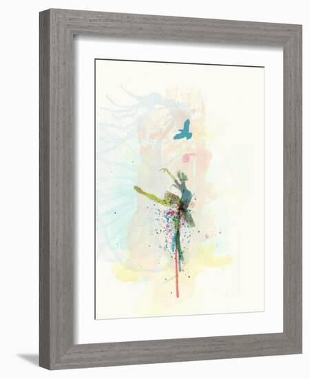 Ballerina on the Stage-NaxArt-Framed Art Print