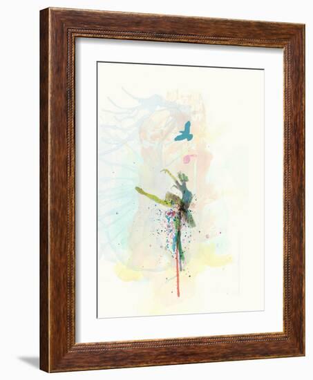 Ballerina on the Stage-NaxArt-Framed Art Print