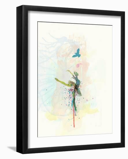 Ballerina on the Stage-NaxArt-Framed Art Print