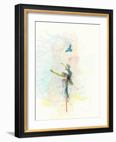 Ballerina on the Stage-NaxArt-Framed Art Print