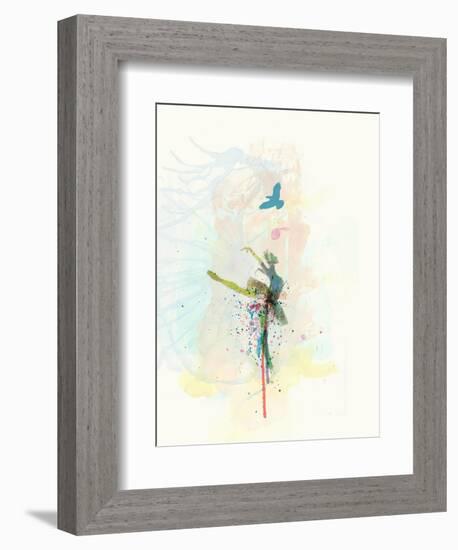 Ballerina on the Stage-NaxArt-Framed Art Print