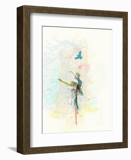 Ballerina on the Stage-NaxArt-Framed Art Print