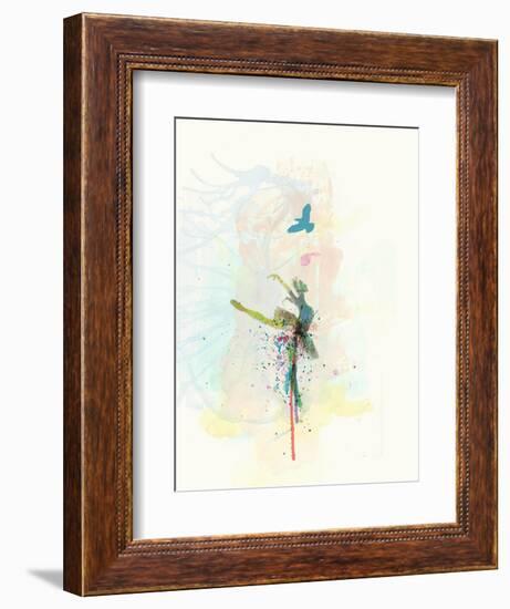 Ballerina on the Stage-NaxArt-Framed Art Print