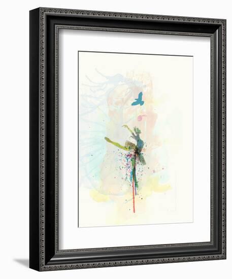 Ballerina on the Stage-NaxArt-Framed Art Print