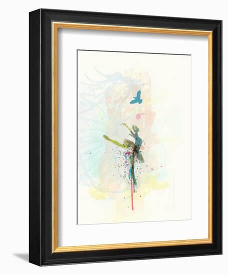 Ballerina on the Stage-NaxArt-Framed Art Print