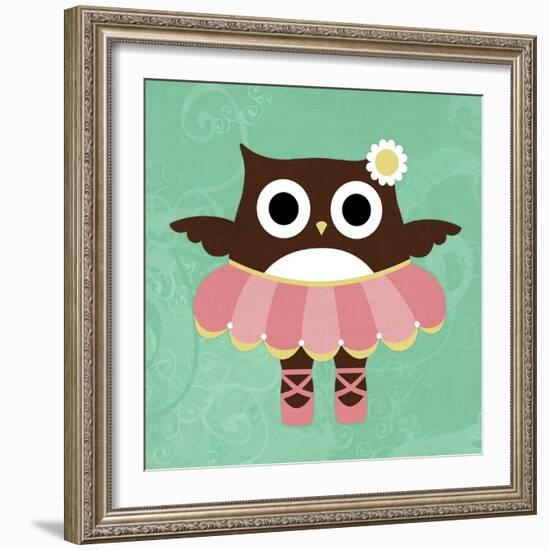 Ballerina Owl-Nancy Lee-Framed Art Print