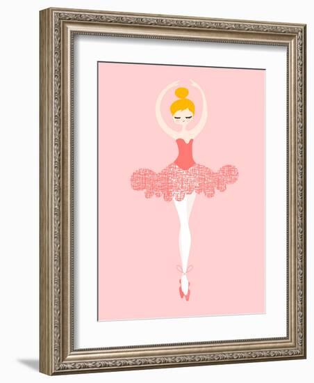 Ballerina Pointe-The Paper Nut-Framed Art Print