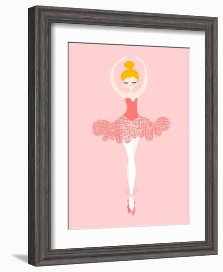 Ballerina Pointe-The Paper Nut-Framed Art Print