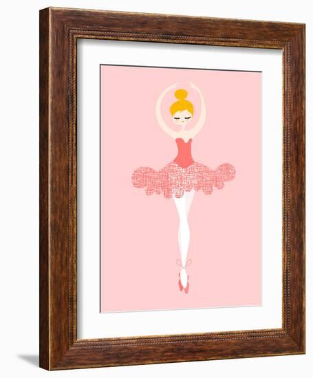 Ballerina Pointe-The Paper Nut-Framed Art Print