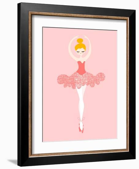 Ballerina Pointe-The Paper Nut-Framed Art Print