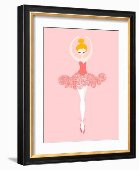 Ballerina Pointe-The Paper Nut-Framed Art Print