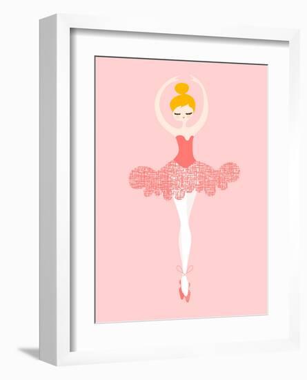 Ballerina Pointe-The Paper Nut-Framed Art Print