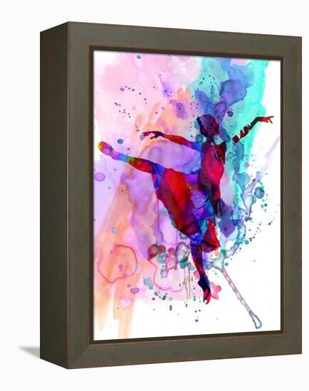 Ballerina's Dance Watercolor 1-Irina March-Framed Stretched Canvas