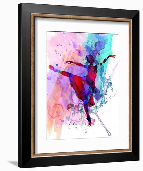 Ballerina's Dance Watercolor 1-Irina March-Framed Premium Giclee Print