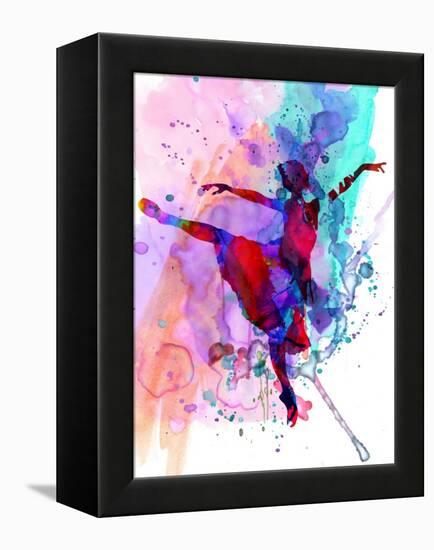 Ballerina's Dance Watercolor 1-Irina March-Framed Stretched Canvas