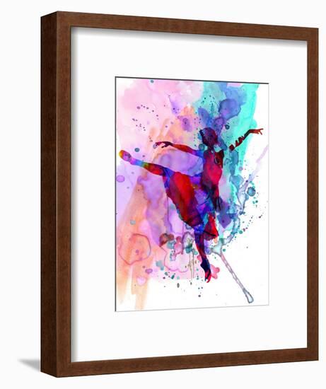 Ballerina's Dance Watercolor 1-Irina March-Framed Art Print