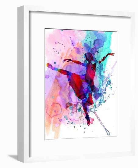 Ballerina's Dance Watercolor 1-Irina March-Framed Art Print