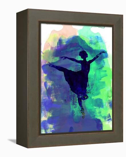 Ballerina's Dance Watercolor 2-Irina March-Framed Stretched Canvas