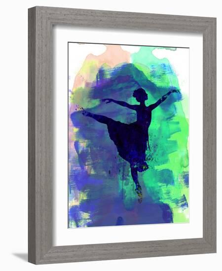 Ballerina's Dance Watercolor 2-Irina March-Framed Art Print