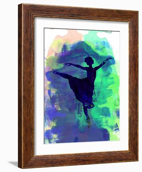 Ballerina's Dance Watercolor 2-Irina March-Framed Art Print