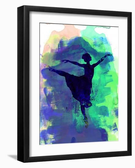 Ballerina's Dance Watercolor 2-Irina March-Framed Art Print