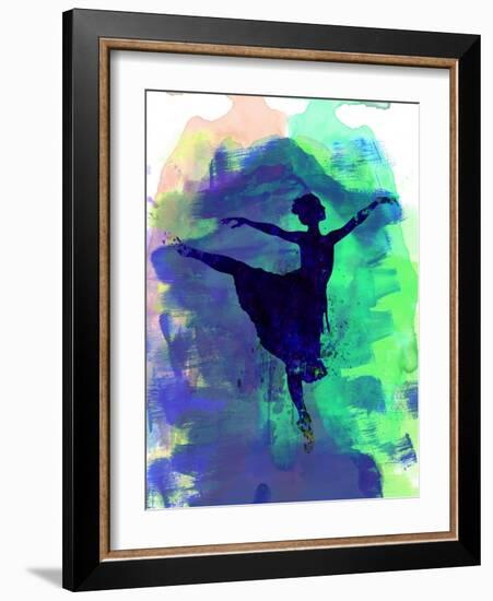 Ballerina's Dance Watercolor 2-Irina March-Framed Art Print