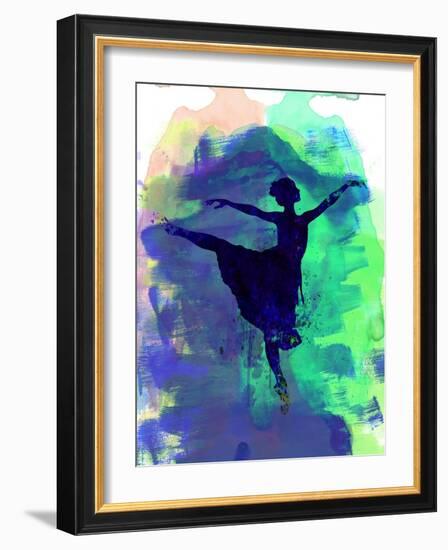 Ballerina's Dance Watercolor 2-Irina March-Framed Art Print