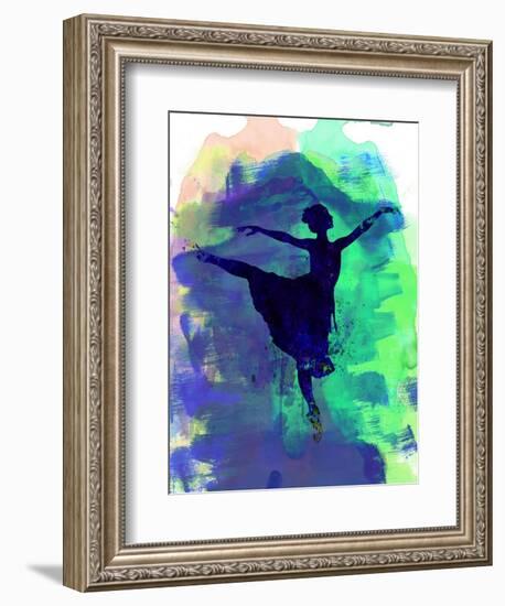 Ballerina's Dance Watercolor 2-Irina March-Framed Art Print